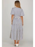 Pintuck Tiered Woven Midi - Greige Goods