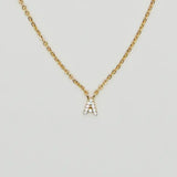 Shiny Initial Necklace - Greige Goods