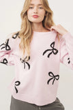 Bow Print Sweater