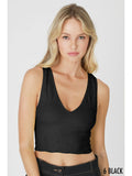 Lace V Neck Tank Top - Greige Goods