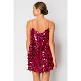 Sequin Spaghetti Straps Mini Dress