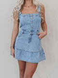 Button-Front Denim Dress - Greige Goods