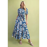 Floral Print Tiered Dress - Greige Goods