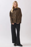 Twill Leopard Denim Jacket - Greige Goods