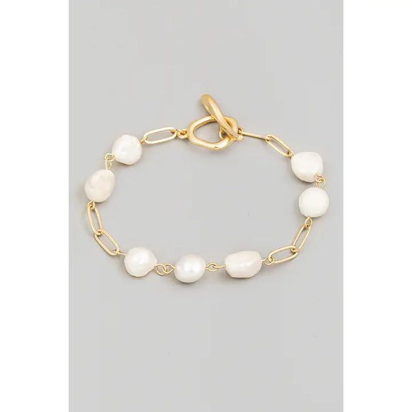 Pearl Beaded Chain Bracelet