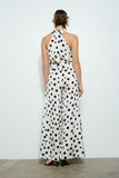 Polka Dot Print Halter Jumpsuit - Greige Goods