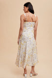 Scalloped Eyelash Lace Floral Dress - Greige Goods