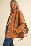 Suede Tassel Jacket - Greige Goods