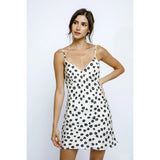 Romantic Daisy Print Satin Slip Dress