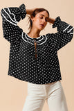 Dot Pattern Blouse Top