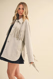 Suede Tassel Jacket - Greige Goods