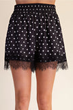 Polka and Lace Shorts