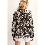 Floral Printed Blouse - Greige Goods