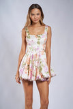 Floral Bubble Hem Mini - Greige Goods