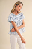Tiered Bubble Sleeve Top