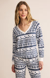 Slopes Fairisle L/S Top - Greige Goods