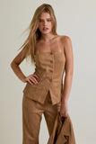 Suede Tube Blazer Top - Greige Goods