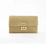 Straw Clutch - Greige Goods
