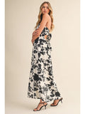 Floral Back Tie Maxi Dress