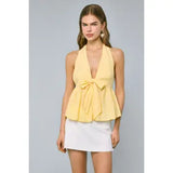 Striped Halter Top - Greige Goods