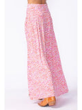 Floral Slit Maxi Skirt - Greige Goods