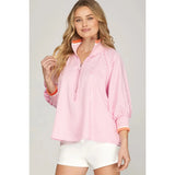The Hamptons Half Zip - Greige Goods
