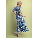 Floral Print Tiered Dress - Greige Goods