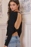 Cut Out Twist Back Top - Greige Goods