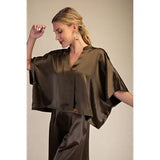 V-Neck Oversize Top - Greige Goods