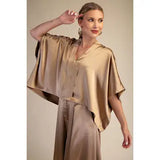 V-Neck Oversize Top - Greige Goods