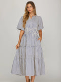 Pintuck Tiered Woven Midi - Greige Goods