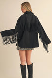 Suede Tassel Jacket - Greige Goods