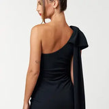 One Shoulder Bow Dress