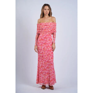 Floral long sleeve maxi dress