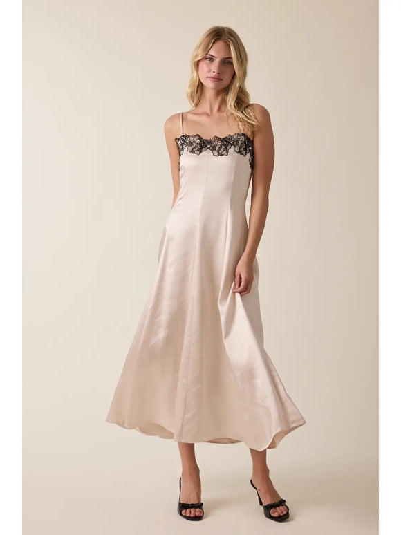 Black Lace Midi Dress - Greige Goods