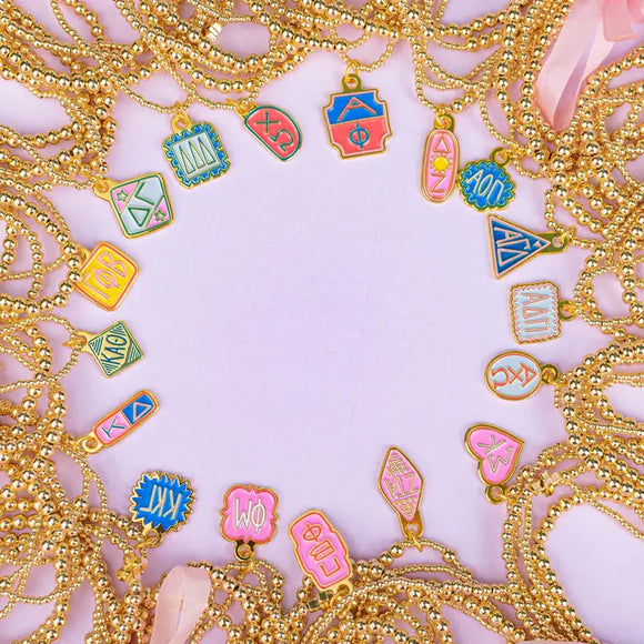 Sorority Stacked Beaded Bracelet - Greige Goods