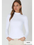 LS Ribbed Mock Neck Top - Greige Goods