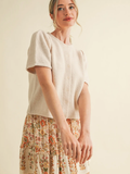 Short Puff Sleeve Sweater Cardigan