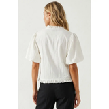 Ruffle Detail Bubble Top - Greige Goods