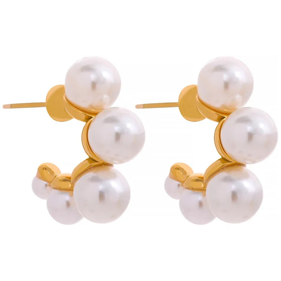 French Pearl Earring - Greige Goods