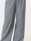 Gingham Plaid Wide Leg Lounge Pant - Greige Goods