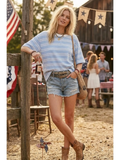 Striped Oversized Tee - Greige Goods