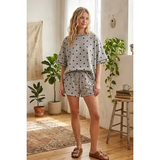 Polka Dot Top and Shorts Set - Greige Goods
