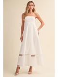 Embroidered Accent Mini Dress - Greige Goods