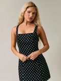 Square Neck Sleeveless Mini Dress