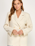 Linen Blazer - Greige Goods