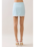 Lace Trim Mini Skirt