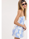 Geometric Front Pocket Mini Dress - Greige Goods