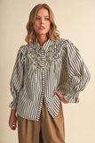 Striped Button Up Top