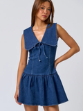 Denim Bib Mini Dress